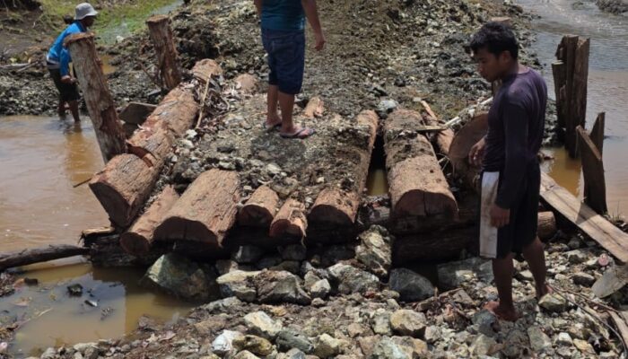 Hujan Deras Merusak Jalan dan Jembatan di Kabaena, Masyarakat Butuh Perhatian Pemerintah
