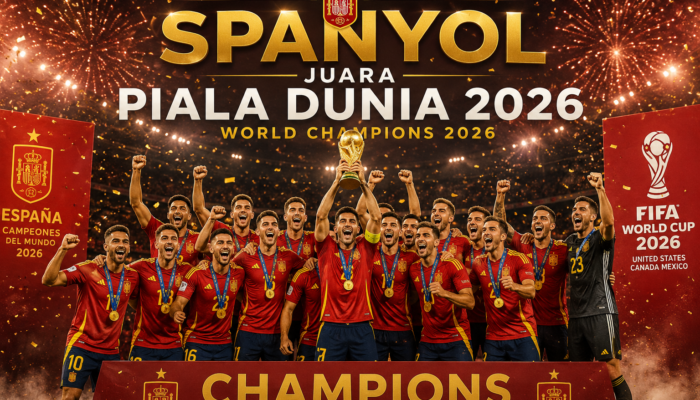 Spanyola Juara Piala Dunia 2026, Tumbangkan Argentina dengan Skor 1-0