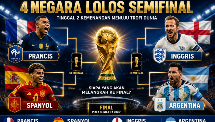 Empat Raksasa Dunia Berebut Tiket Final, Semifinal Piala Dunia FIFA 2026 Resmi Lengkap
