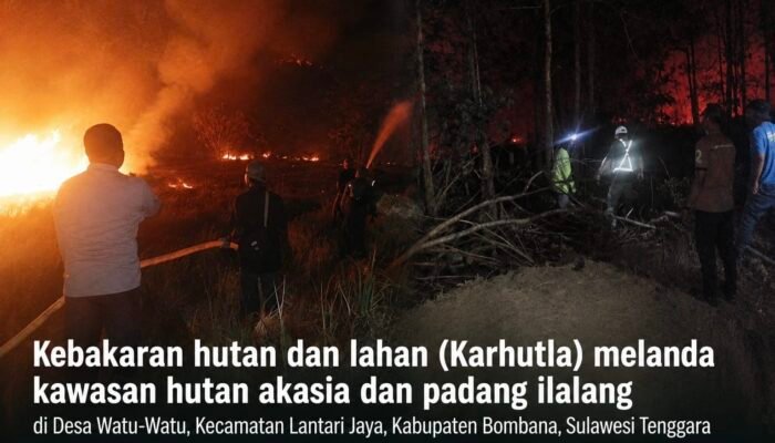 Angin Kencang Bikin Api Menggila, Lima Hektare Lahan di Watu-Watu Terbakar